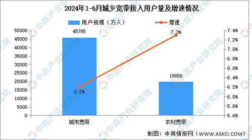 2024年1 6月互聯(lián)網(wǎng)累計(jì)計(jì)入流量及城鄉(xiāng)寬帶接入用戶分析